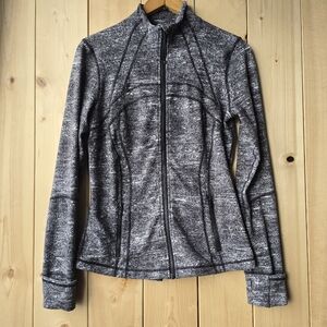 Lululemon Define Jacket Rush Jacquard Black White Size 10 W4AWJS